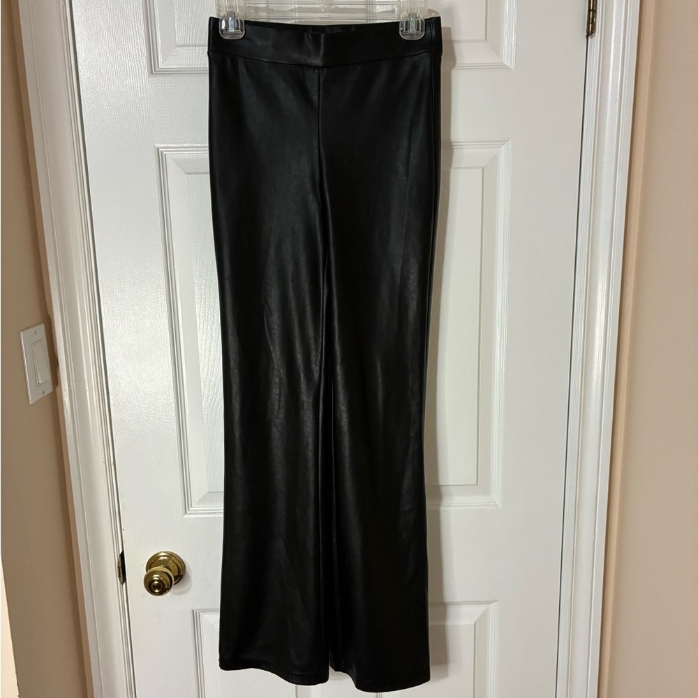 Ten by Babaton Vegan Leather High Rise Flared Pants